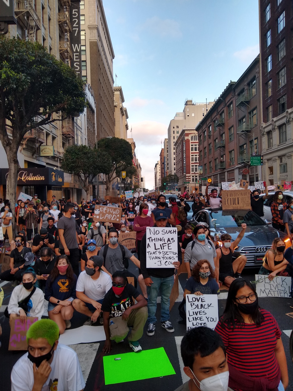 George Floyd protesters LA